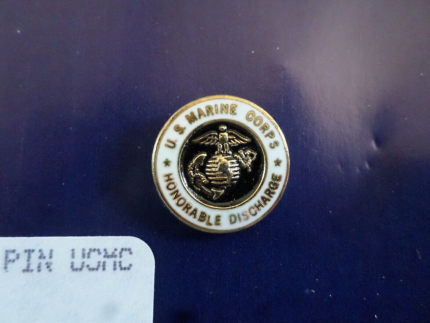 MARINE CORPS HONORABLE DISCHARGE LAPEL PIN TIE TAC EGA USA MADE WW2 REPRODUCTION