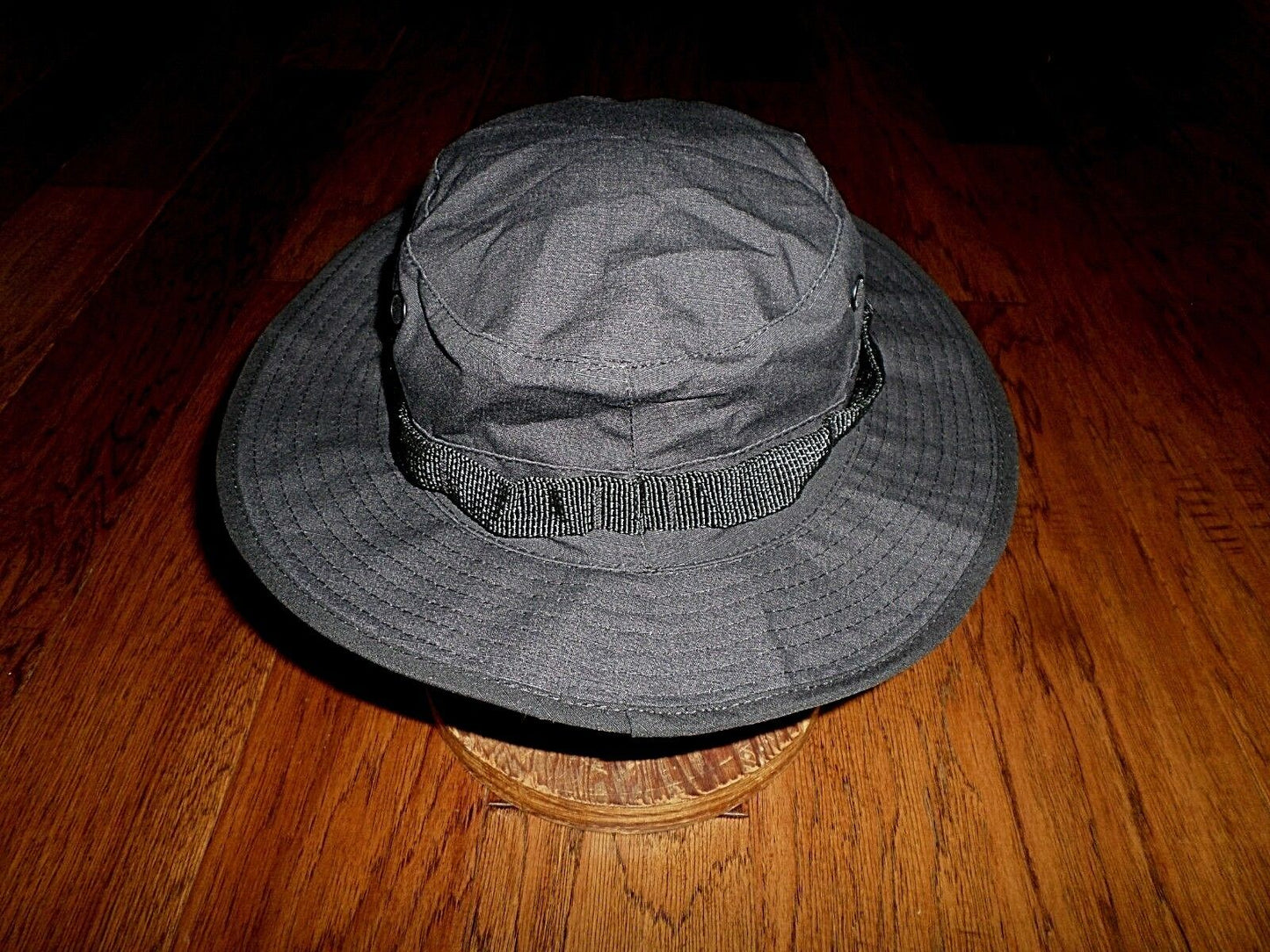 U.S MILITARY STYLE BLACK BOONIE BUCKET FLOPPY HAT. SIZE 7 1/4