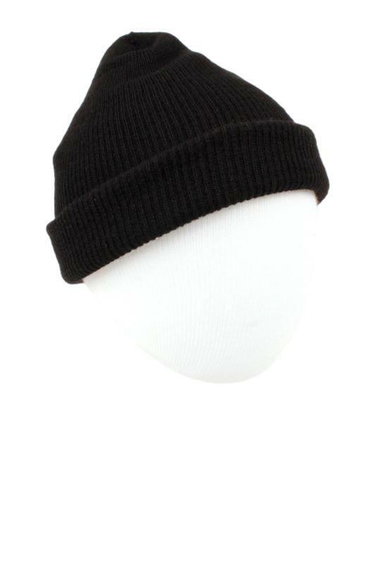 NEW GENUINE MILITARY WATCH CAP VINTAGE NAVY ISSUE BLACK 2 PLY WOOL