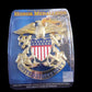 U.S NAVY WALL MEDALLION PLAQUE SHADOW BOX EAGLE SHIELD & ANCHORS INSIGNIA