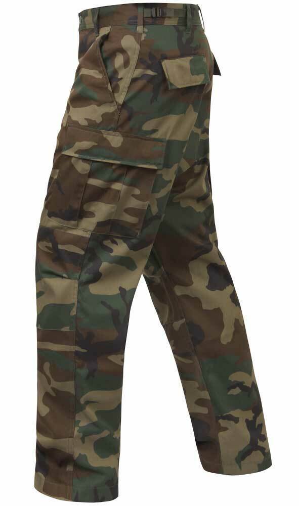 U.S MILITARY STYLE WOODLAND CAMOUFLAGE BDU PANTS CAMOUFLAGE PANTS COTTON TWILL