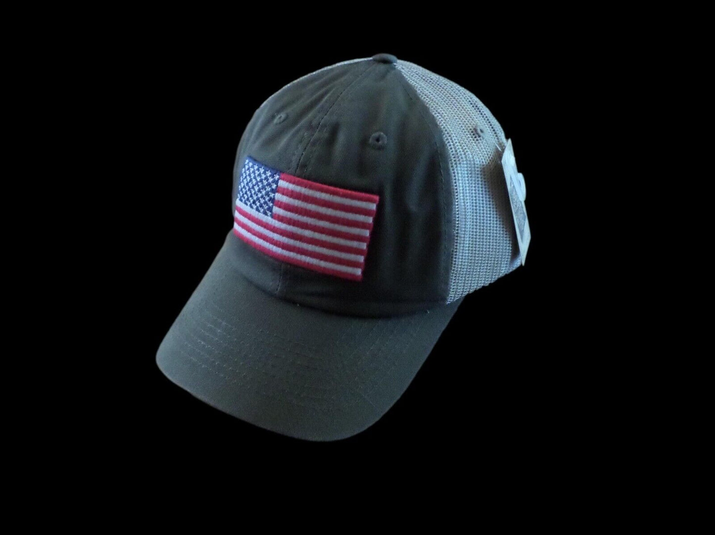 U.S American Flag Hat Cap Cotton Mesh Back OD Green Baseball Cap