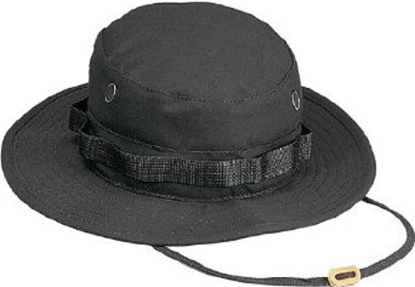 U.S MILITARY STYLE BLACK BOONIE BUCKET FLOPPY HAT. SIZE 7 1/4