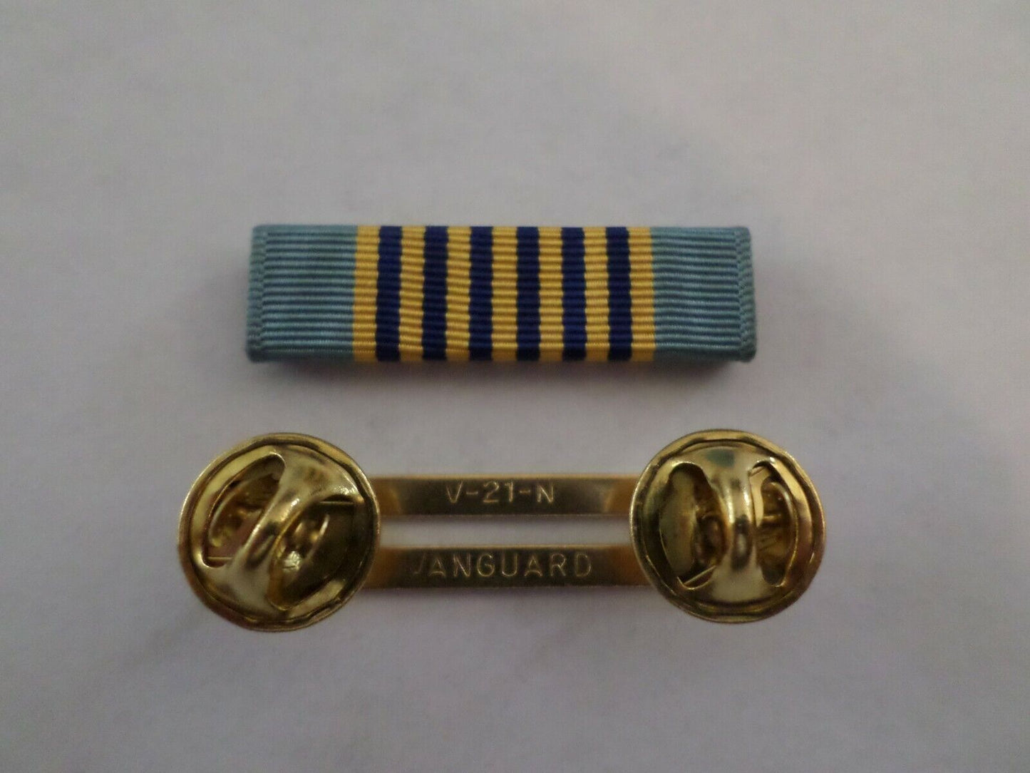 AIR FORCE AIRMAN'S MEDAL RIBBON WITH RIBBON HOLDER US MILITARY GI ISSUE