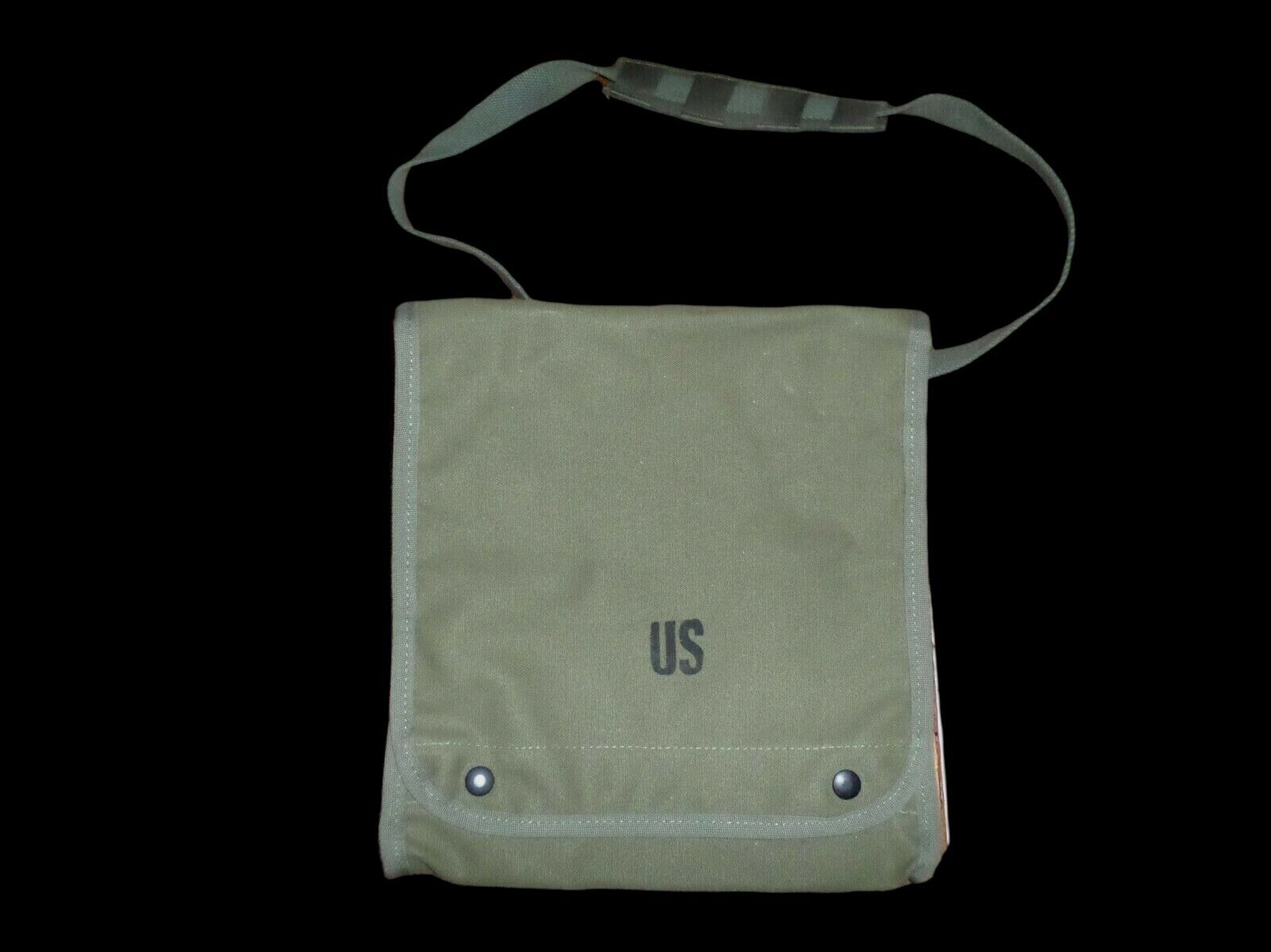 U.S MILITARY MAP CASE CANVAS BAG WITH SHOULDER STRAP USA MADE OD GREEN ...