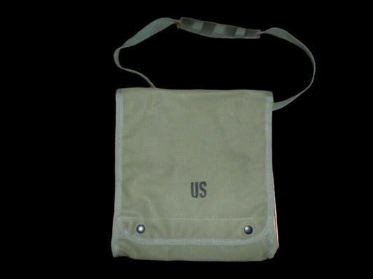 U.S MILITARY MAP CASE CANVAS BAG WITH SHOULDER STRAP USA MADE OD GREEN