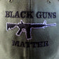 BLACK GUNS MATTER 6 PANEL CAP EMBROIDERED HAT 2nd AMENDMENT OD GREEN