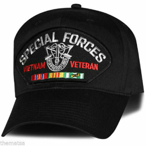 U.S MILITARY ARMY VIETNAM VETERAN SPECIAL FORCES HAT OFFICIAL BALL CAP USA MADE