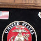 U.S MILITARY MARINE CORPS MEDALLION WITH PINS PRESENTATION SHADOW BOX OAK FRAME