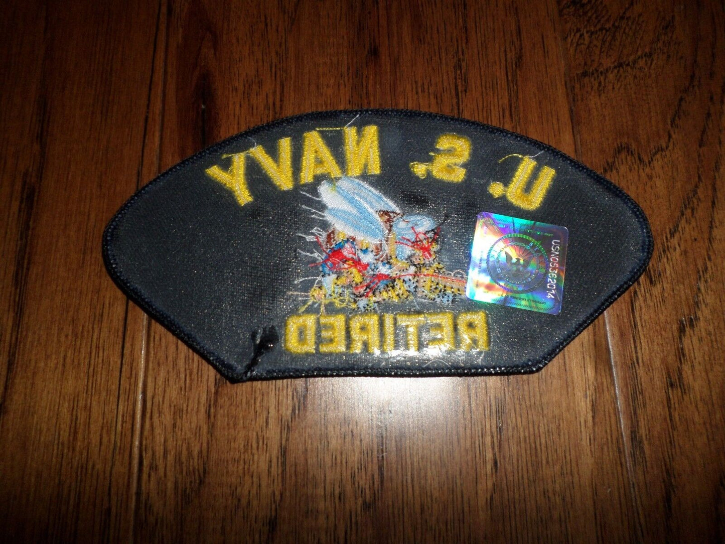 U.S MILITARY NAVY SEABEES RETIRED HAT PATCH SEABEE HEAT TRANSFER
