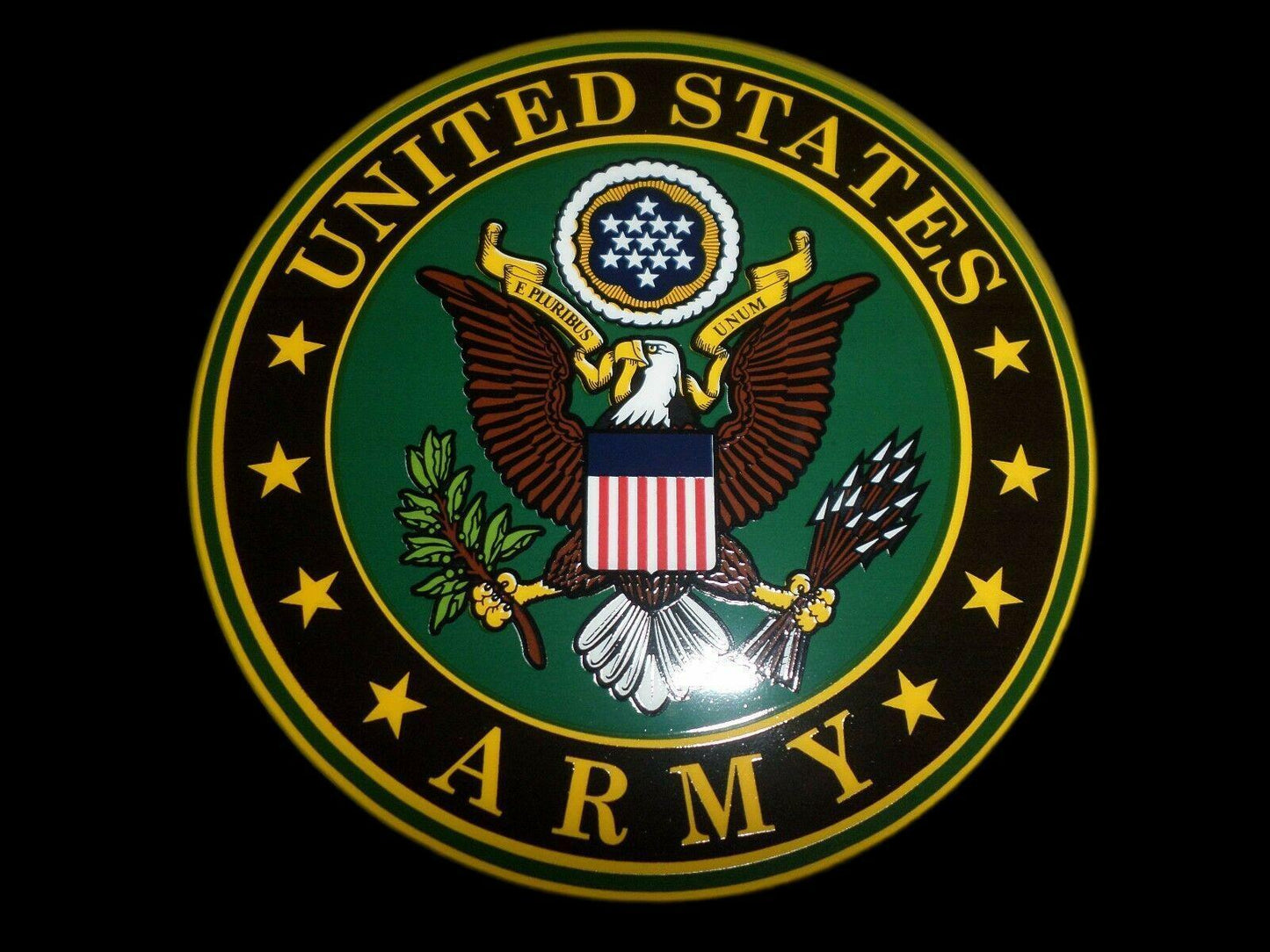 U.S MILITARY ARMY CREST LOGO WINDOW DECAL STICKER 4.25" X 4.5" FULL COLOR