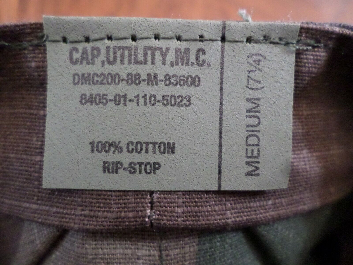 MARINE CORPS STYLE UTILITY HAT U.S.M.C WOODLAND CAP SIZE MEDIUM 7 1/4