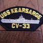 USS KEARSARGE CV-33 U.S. NAVY SHIP HAT PATCH CARRIER USA MADE HEAT TRANSFER