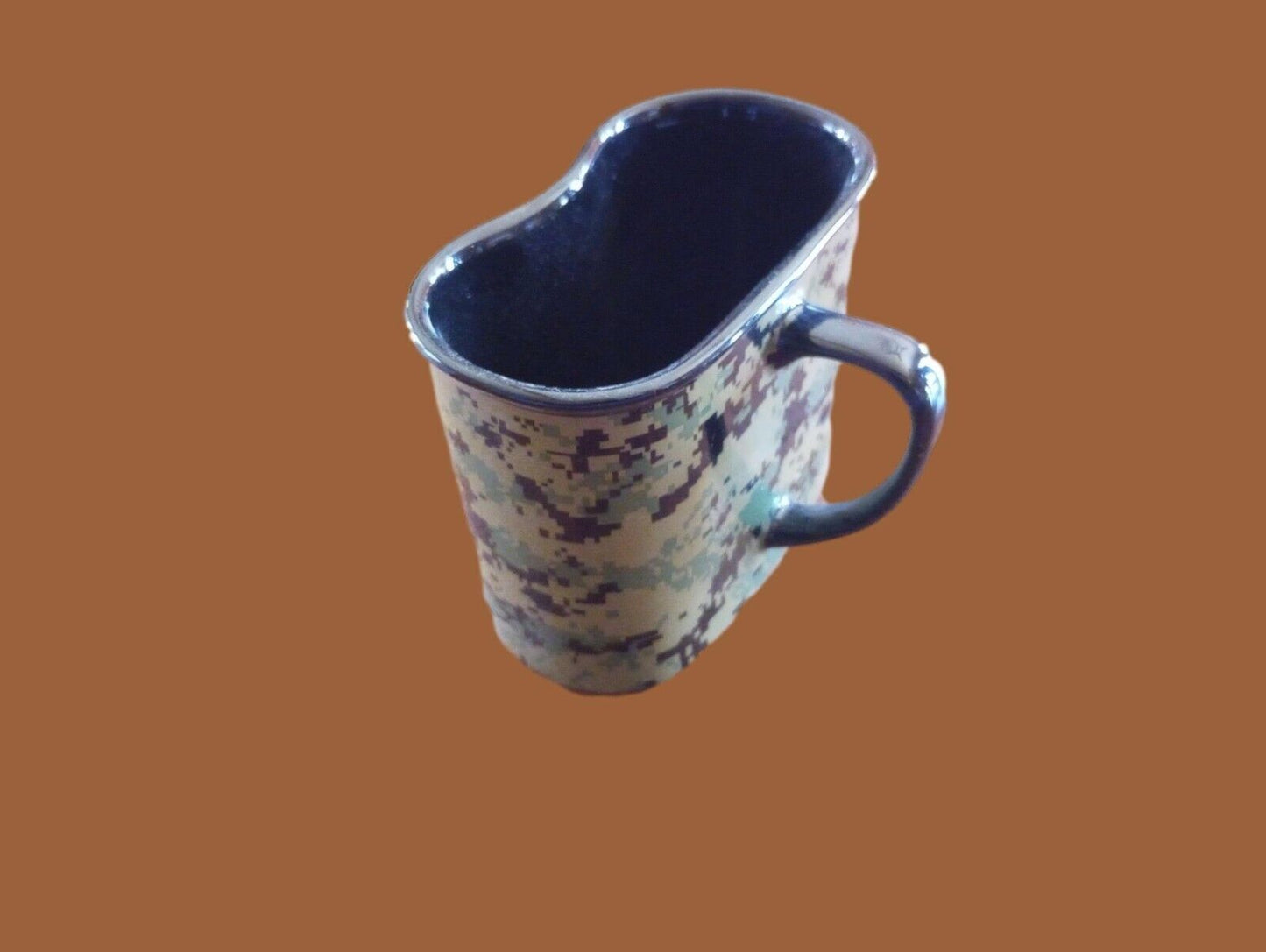 Marine Corps Canteen Cup Coffee Mug Ceramic Digital Woodland Camo USMC EGA