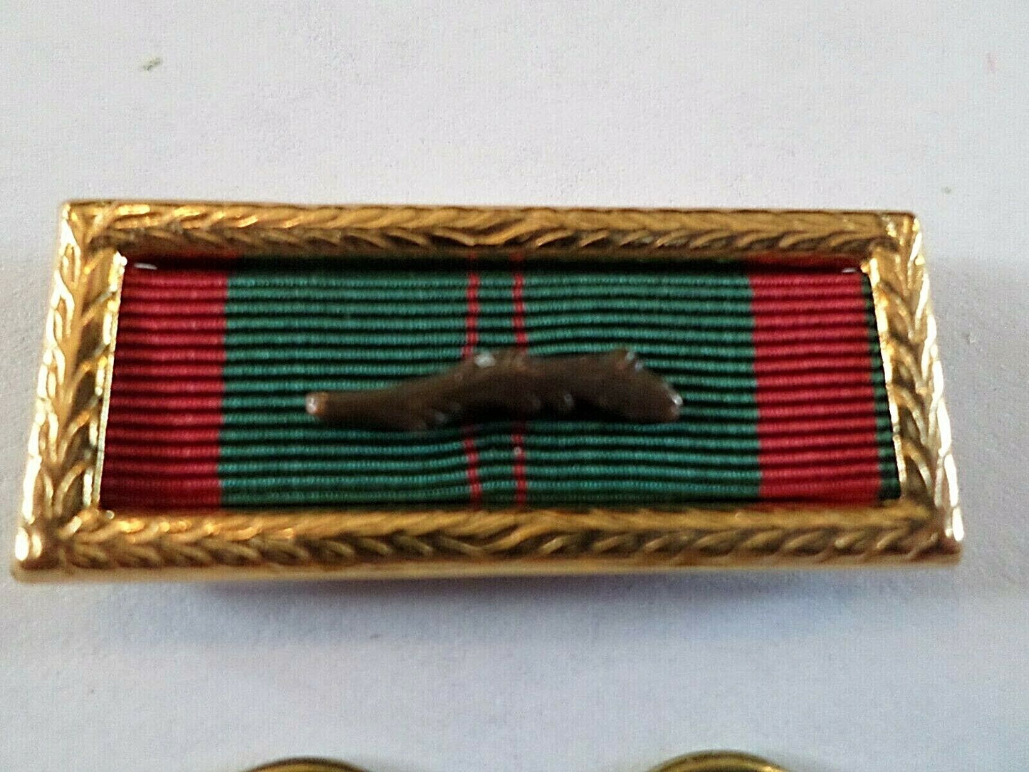 ARMY REPUBLIC OF VIETNAM CIVIL ACTION UNIT CITATION RIBBON WITH BRASS HOLDER