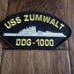 U.S NAVY SHIP HAT PATCH USS ZUMWALT DDG-1000 SHIP PATCH HEAT TRANSFER