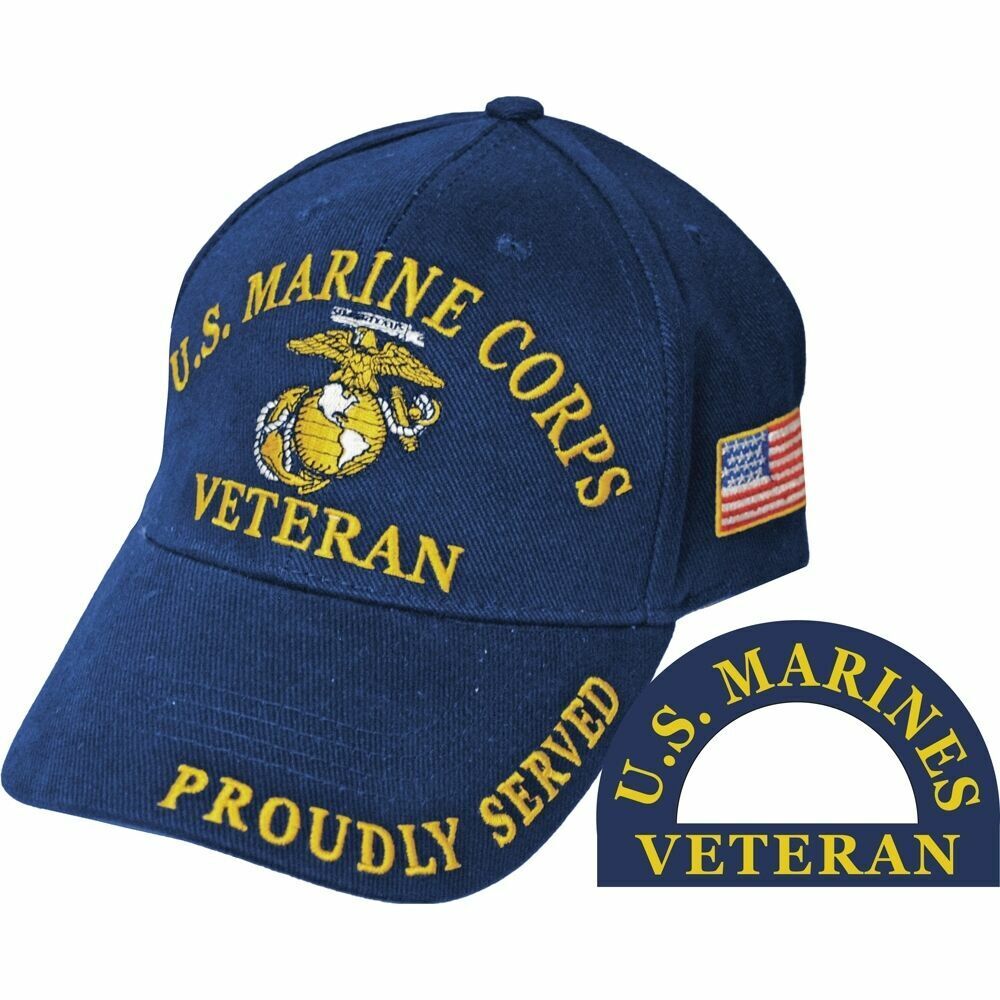 U.S Military Marine Corps Veteran Embroidered USMC Licensed Baseball Hat Cap