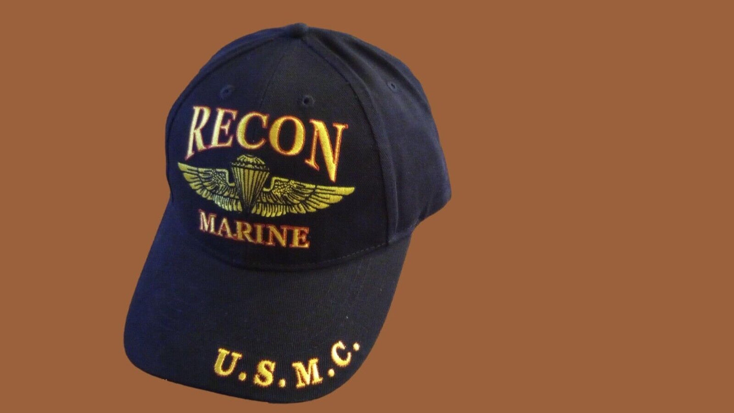 U.S Military Marine Corps Recon Embroidered USMC Licensed Baseball Hat Cap