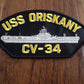 USS ORISKANY CV-34 U.S NAVY CARRIER SHIP HAT PATCH U.S.A MADE HEAT TRANSFER