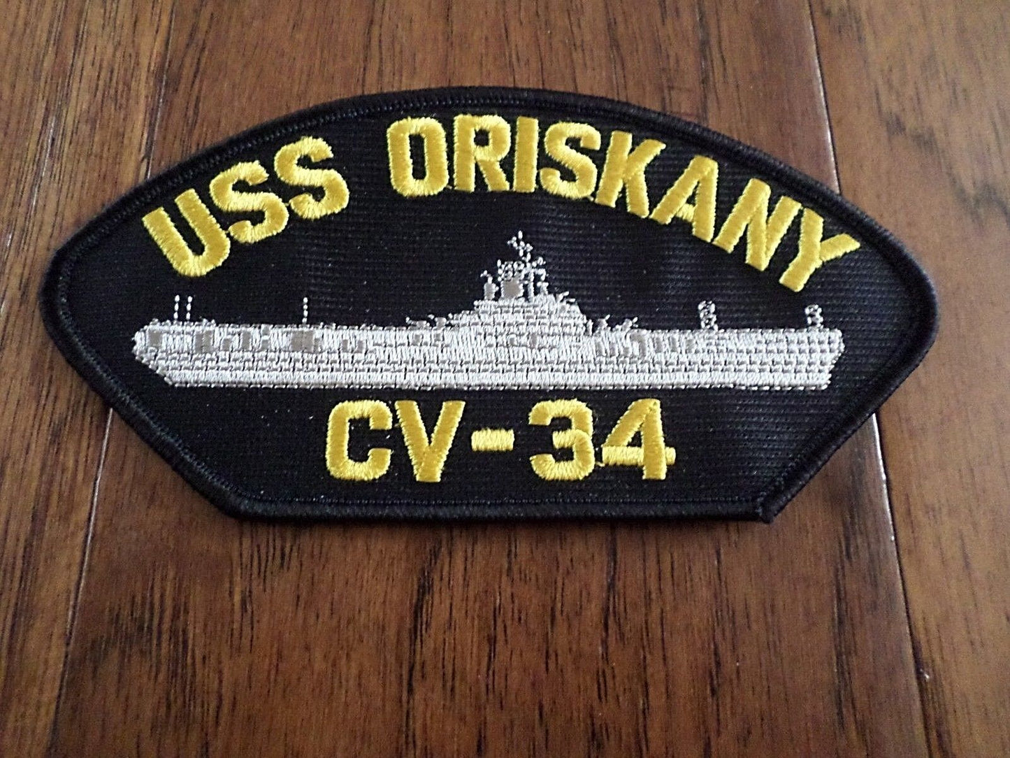 USS ORISKANY CV-34 U.S NAVY CARRIER SHIP HAT PATCH U.S.A MADE HEAT TRANSFER