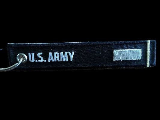 U.S MILITARY ARMY 1st LIEUTENANT KEY CHAIN KEY RING FOB 5 1/2" X 1" INCHES