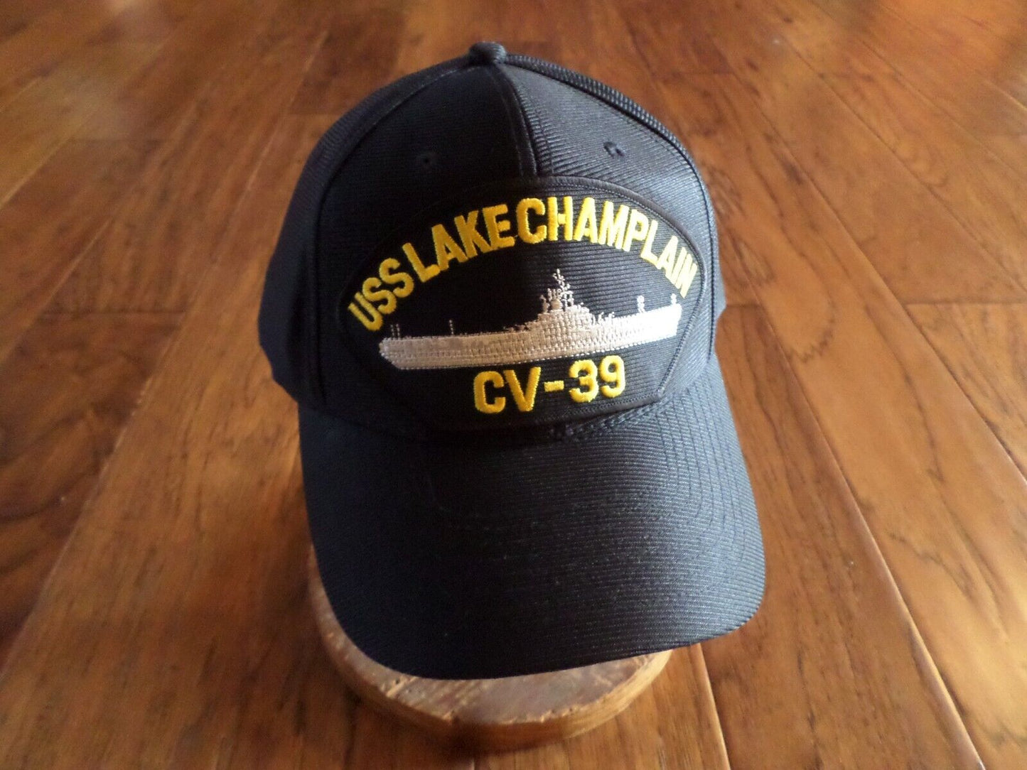 USS LAKE CHAMPLAIN CV-39 U.S NAVY SHIP HAT OFFICIAL MILITARY BALL CAP U.S.A MADE
