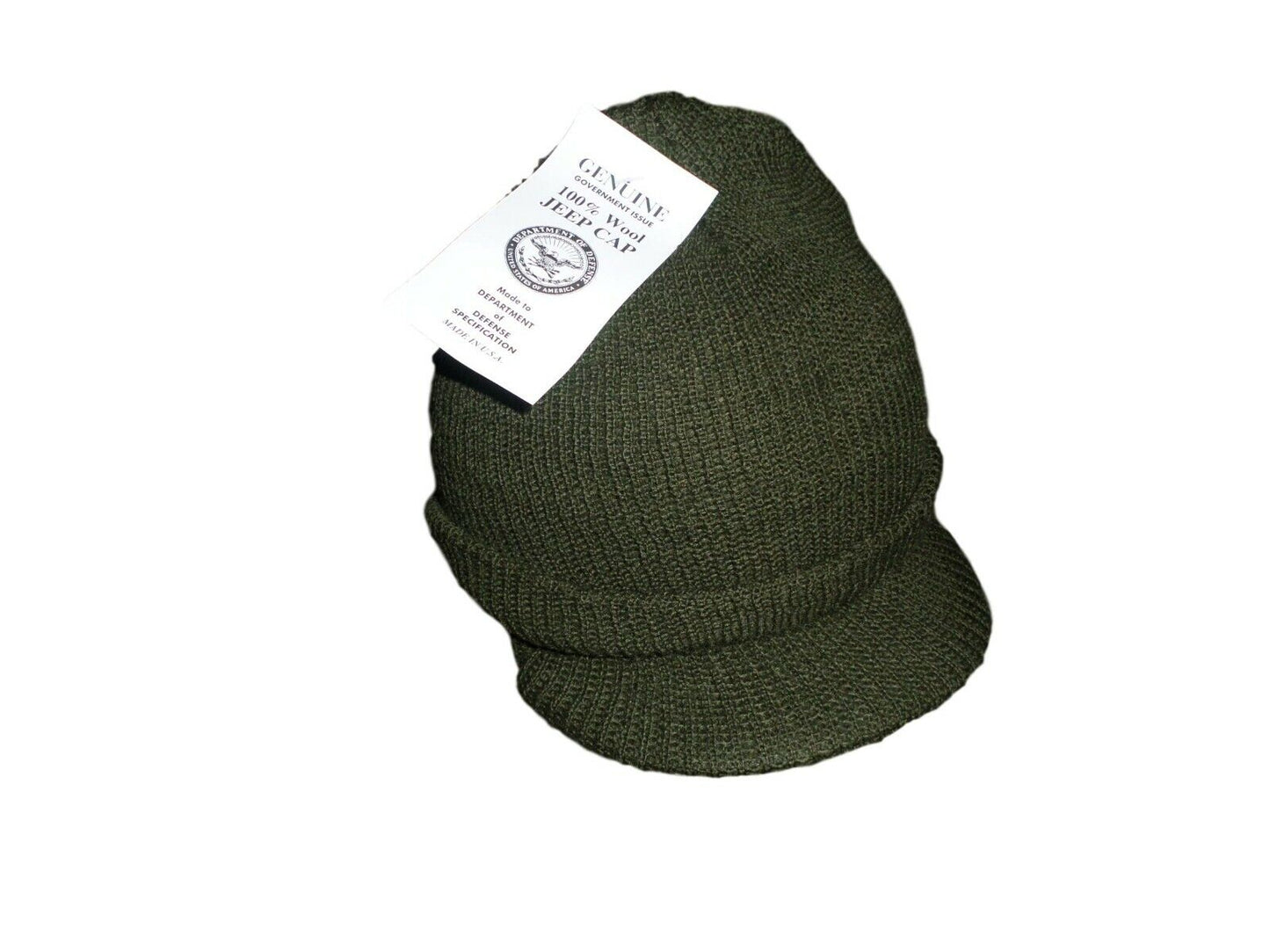 NEW GENUINE MILITARY OD GREEN JEEP WATCH CAP 100% WOOL 2 PLY U.S.A MADE BEANIE