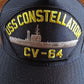 USS CONSTELLATION CV-64 NAVY SHIP HAT U.S MILITARY OFFICIAL BALL CAP U.S.A MADE