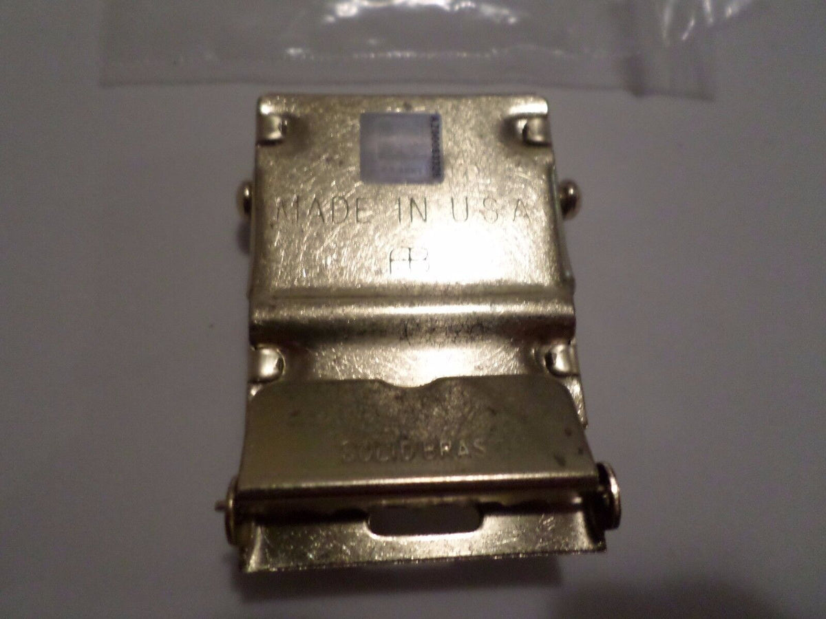 US MILITARY GRADE KHAKI HEAVY WEB BELT WITH 1st CAVALRY BRASS BUCKLE U.S.A MADE