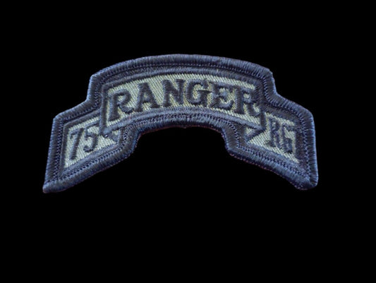 MILITARY ARMY 75th RANGER RGT TAB PATCH RANGERS SHOULDER ROCKER SCROLL SUBDUE OD