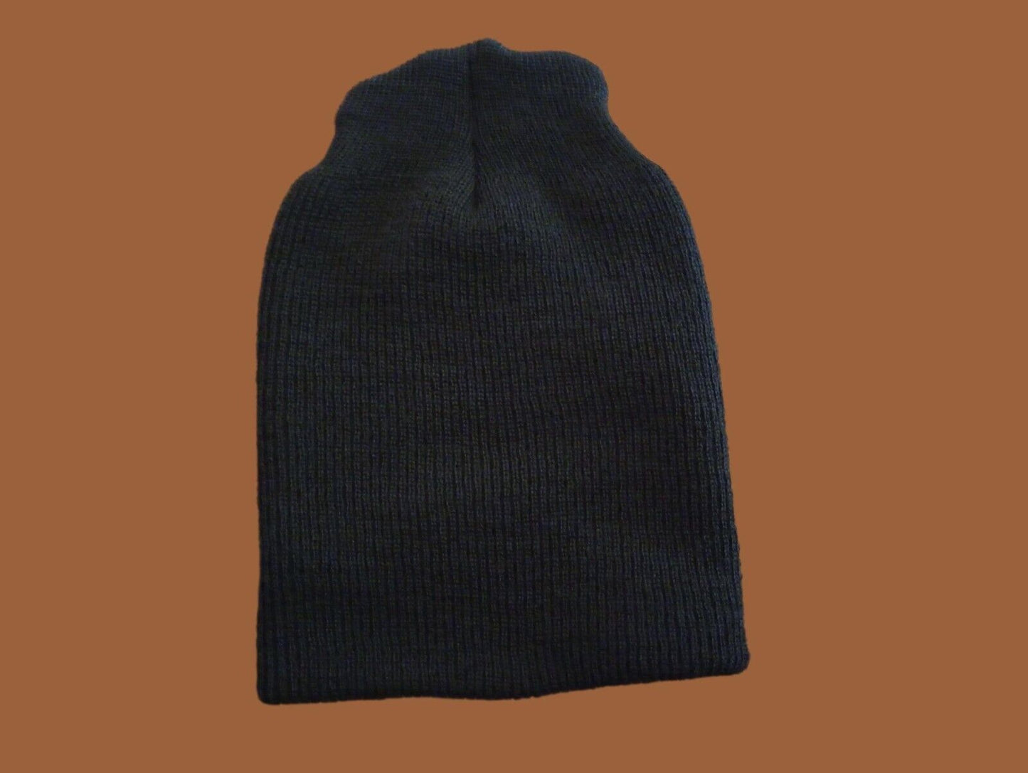 NEW GENUINE MILITARY WATCH CAP VINTAGE NAVY ISSUE BLACK 2 PLY WOOL IRREGULAR