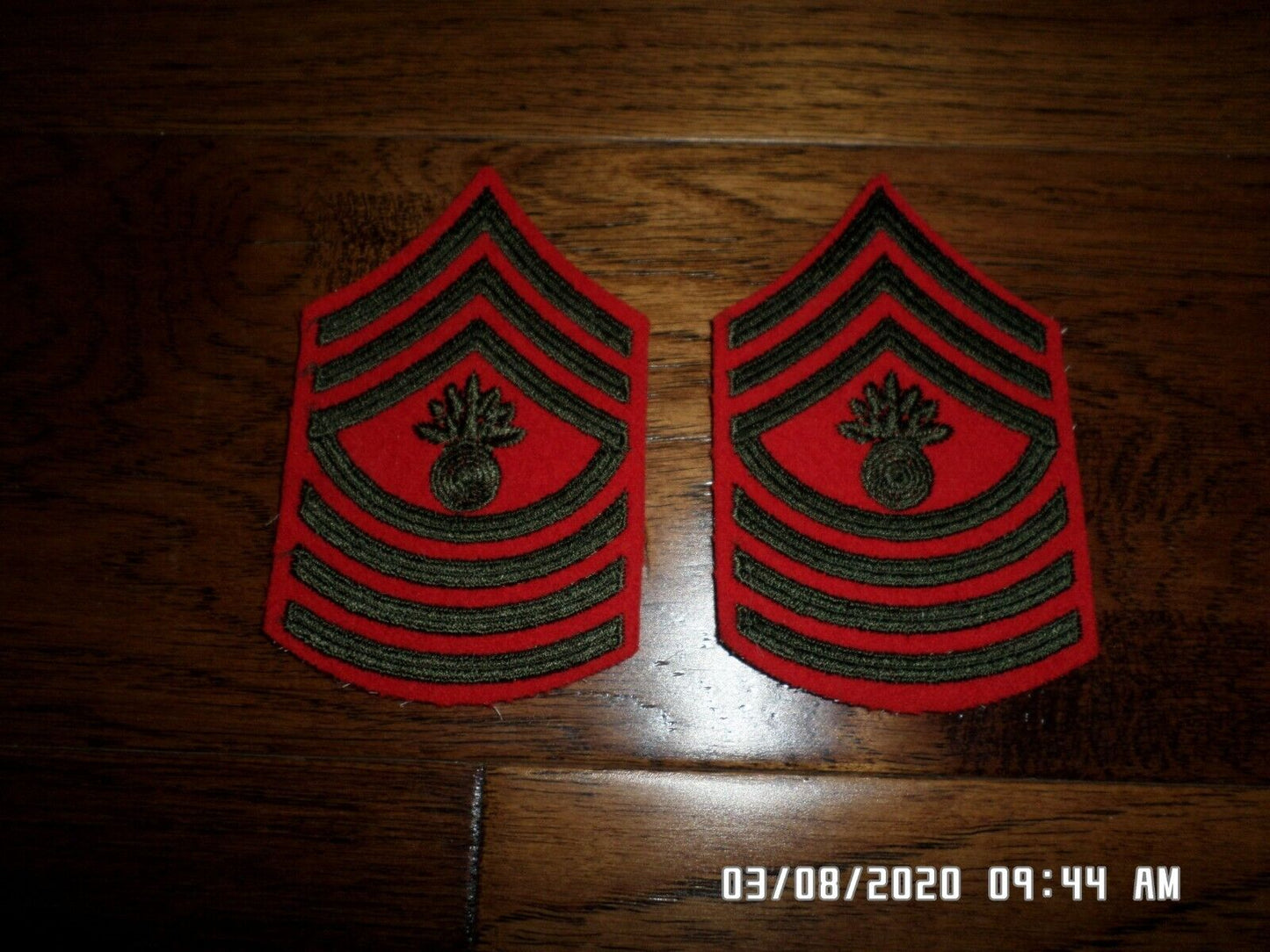 MARINE CORPS MASTER GUNNERY SGT PATCHES FEMALE SERVICE DRESS UNIFORM CHEVRON