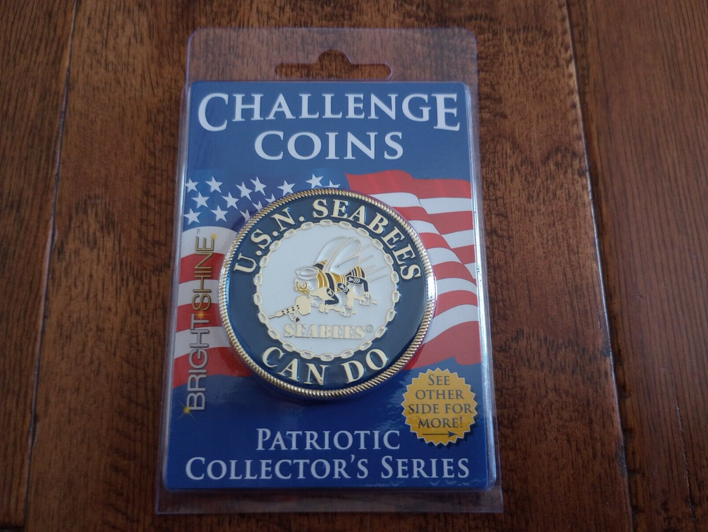 UNITED STATES MILITARY NAVY SEABEES CAN DO CHALLENGE COIN NEW IN PACKAGE