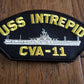 USS INTREPID CVA-11 U.S NAVY CARRIER SHIP HAT PATCH U.S.A MADE HEAT TRANSFER