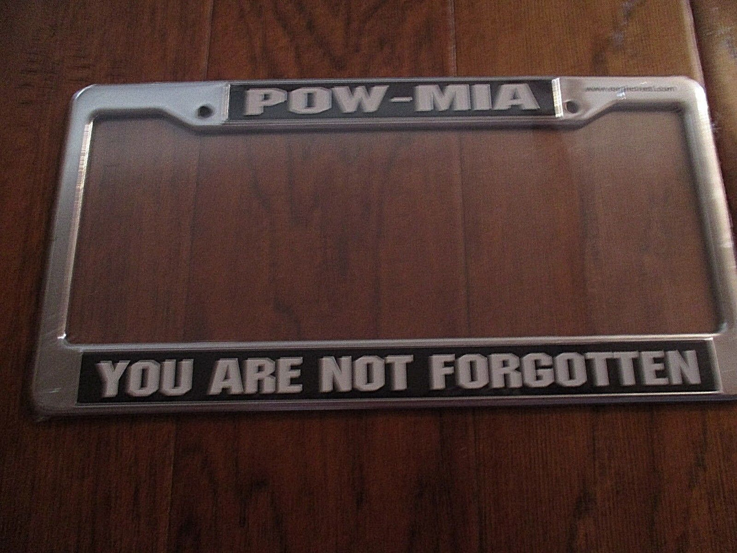 U.S MILITARY POW-MIA  LICENSE PLATE FRAME, UNIQUE RAISED LETTER 3D DESIGN.