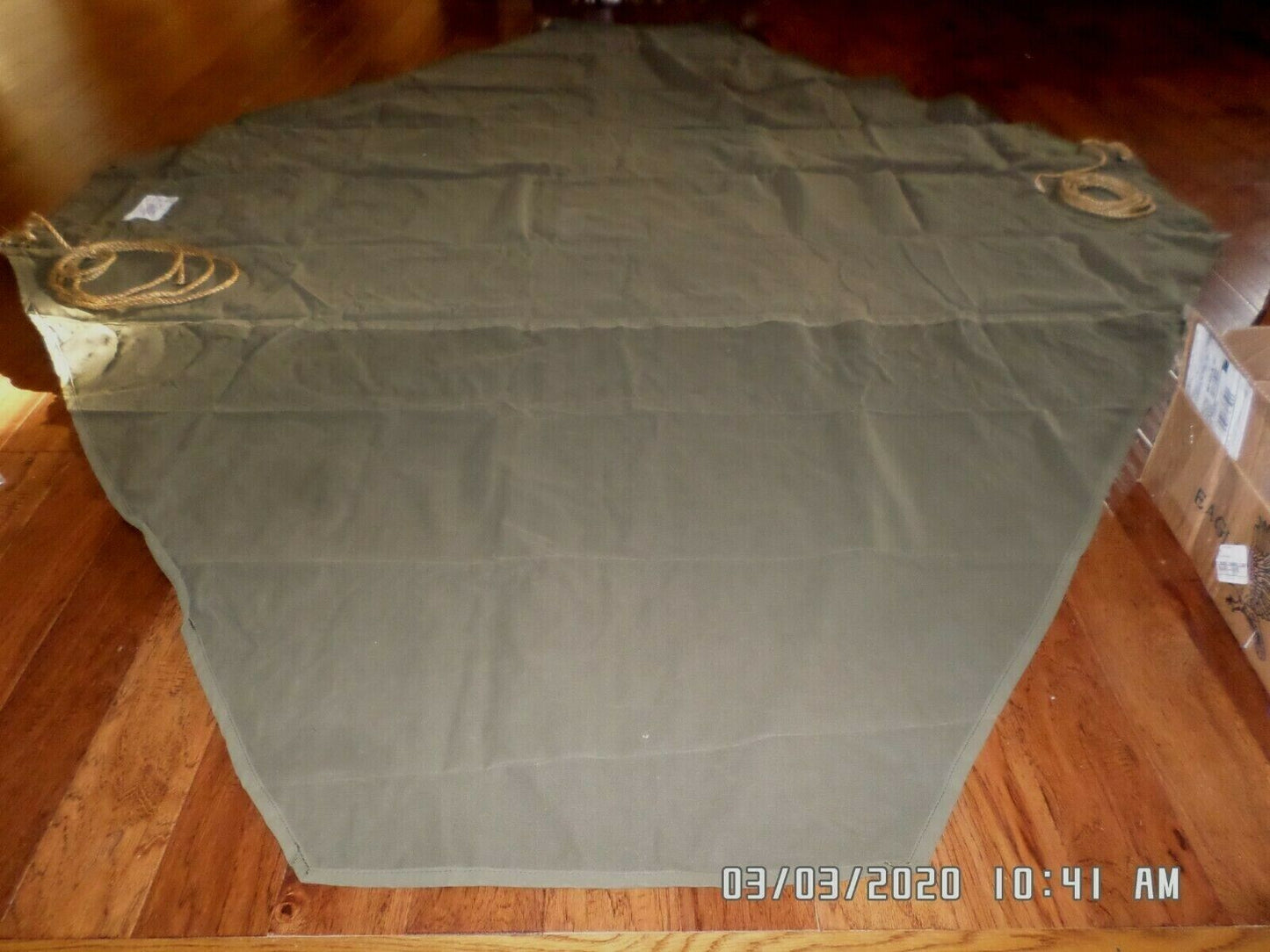 U.S ARMY CANVAS COVER GENERAL PURPOSE TENT COVER STORAGE TARP FLOOR MILITARY