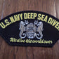 U.S NAVY DEEP SEA DIVER WE DIVE THE WORLD OVER HAT PATCH USA MADE HEAT TRANSFER