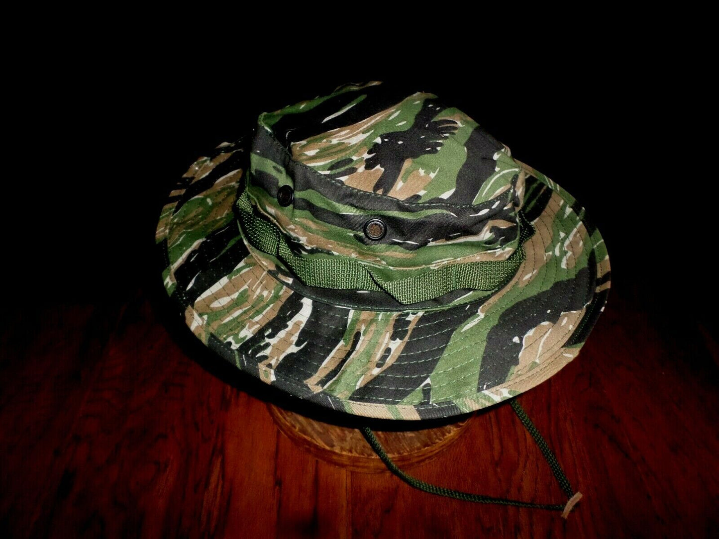 U.S MILITARY STYLE BOONIE HAT TIGER STRIPE CAMOUFLAGE VIETNAM REPRODUCTION 7 1/4