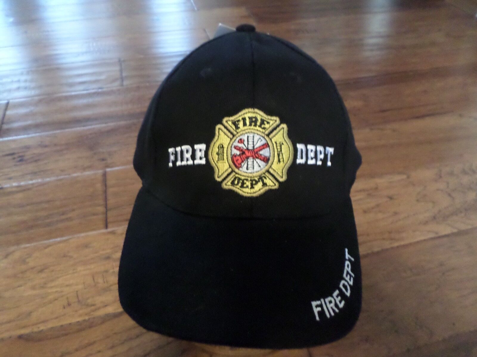 FIRE DEPARTMENT BALL CAP HAT EMBROIDERED 100% COTTON ADJUSTABLE ONE SI ...