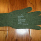 MILITARY STYLE D3A COLD WEATHER GLOVE LINERS 85% WOOL 15% NYLON SIZE 4 MEDIUM