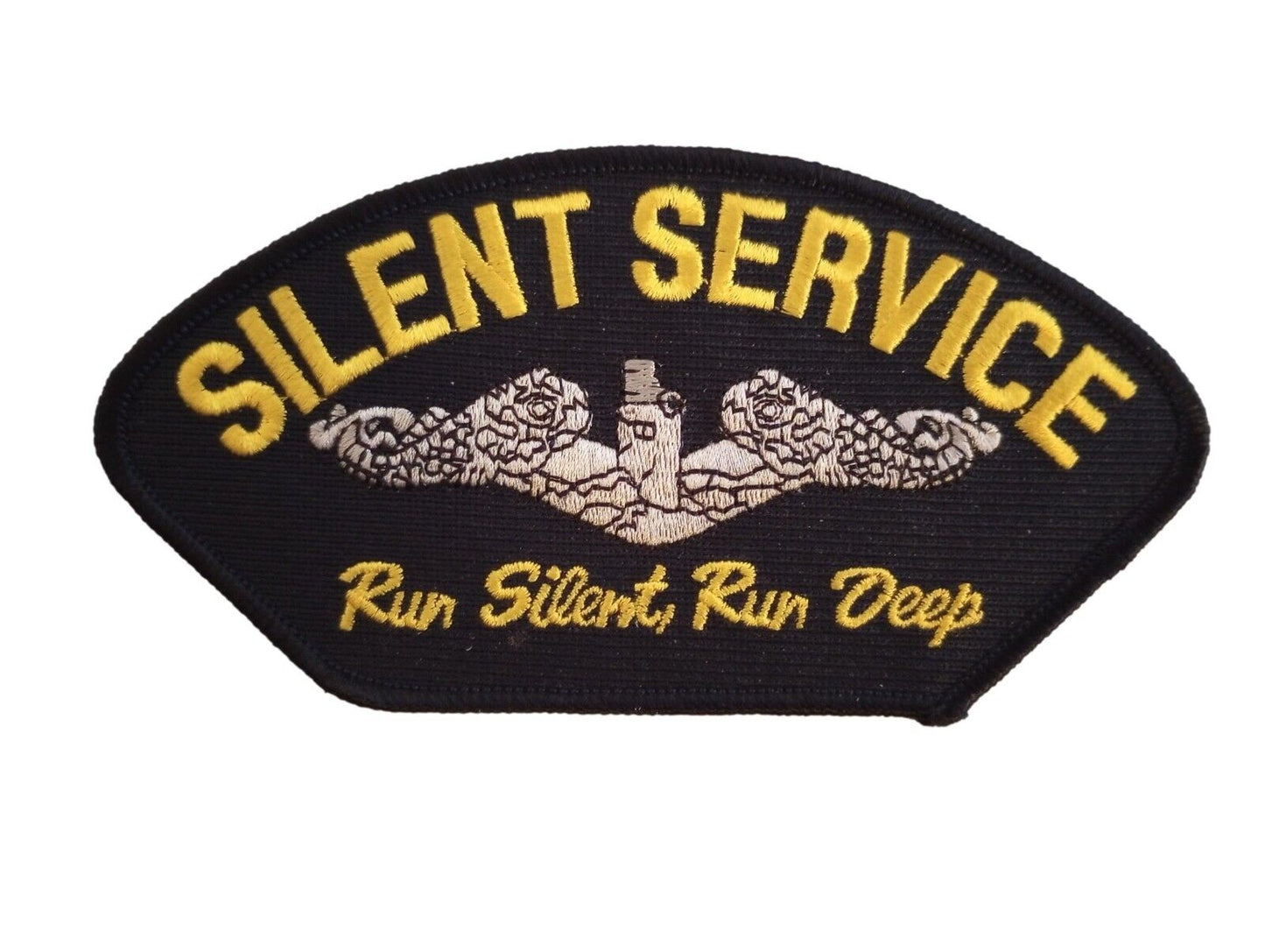 US NAVY SHIP HAT PATCH SILENT SERVICE RUN SILENT RUN DEEP USA MADE HEAT TRANSFER