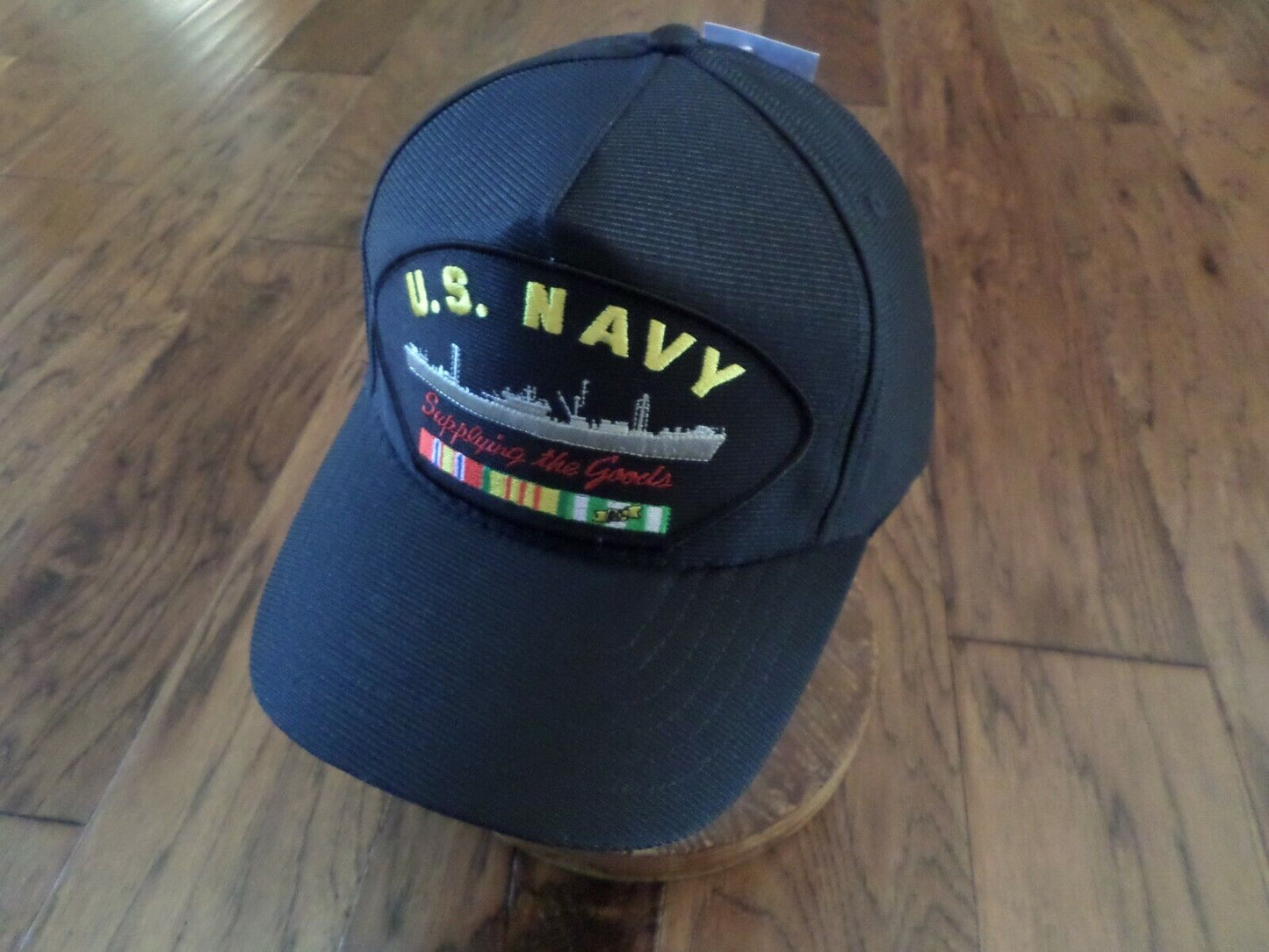 U.S NAVY VIETNAM SUPPLY SHIP HAT SUPPLYING THE GOODS MILITARY BALL CAP U.S MADE