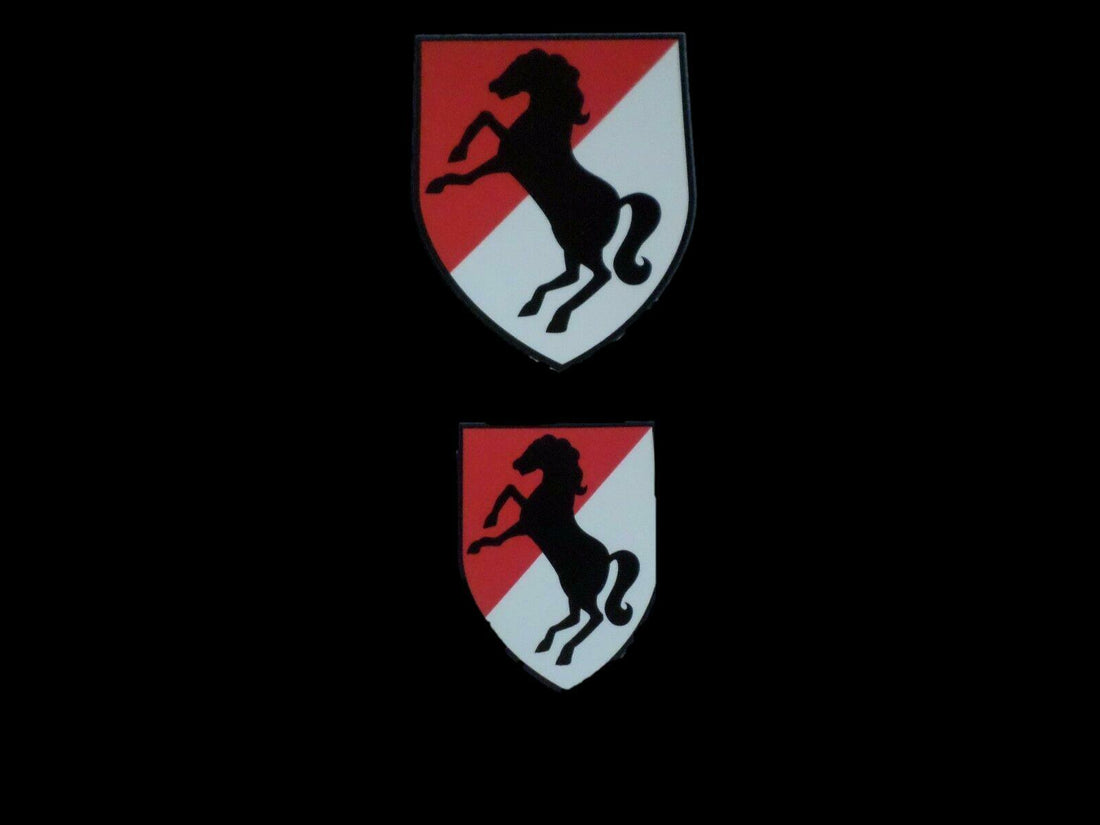 U.S MILITARY ARMY 11TH CAVALRY ARMORED WINDOW DECAL STICKER 2 ON ONE S ...