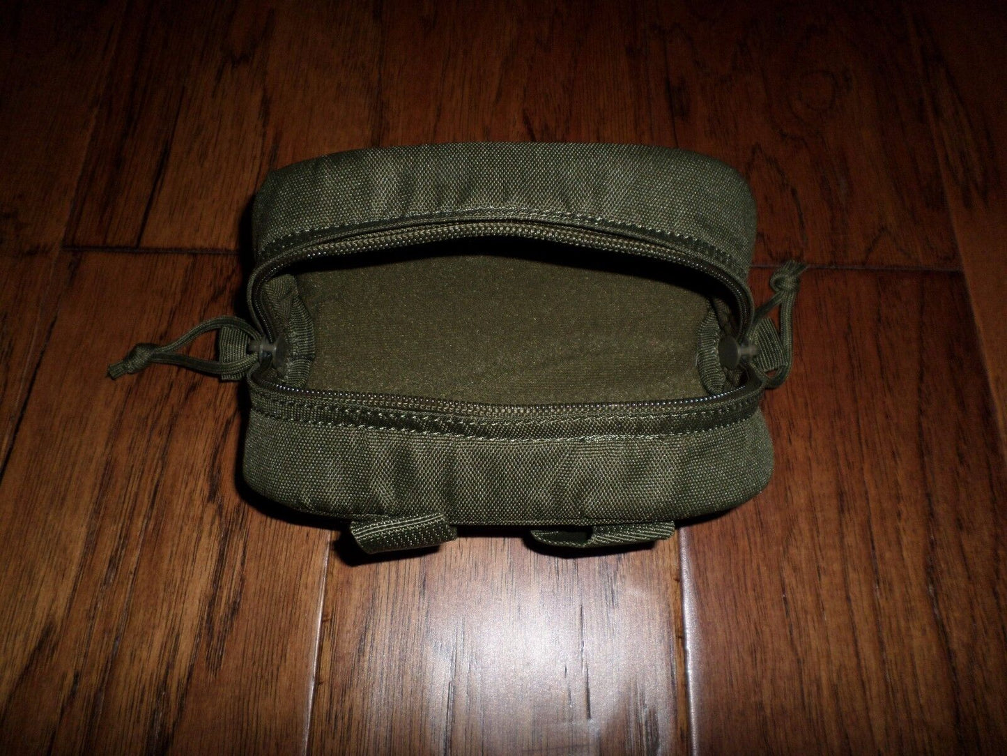 SUN GLASSES CAMERA CASE TACTICAL NYLON STRUCTURED DUAL ZIPPER OD GREEN