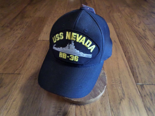 USS NEVADA BB-36 NAVY SHIP HAT U.S MILITARY OFFICIAL BALL CAP U.S.A MADE