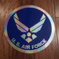U.S MILITARY AIR FORCE LARGE OVERSIZED PRISM WINDOW DECAL STICKER 12" INCHES