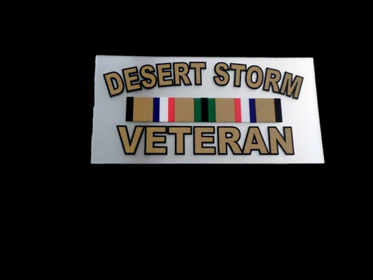 U.S MILITARY DESERT STORM VETERAN WINDOW DECAL BUMPER STICKER DSV