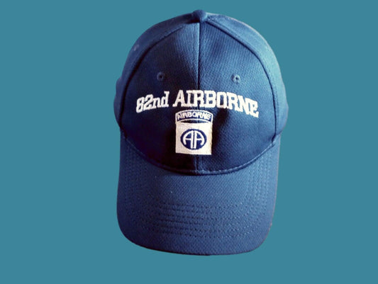 U.S MILITARY ARMY 82nd AIRBORNE HAT EMBROIDERED BALL CAP BLUE & WHITE