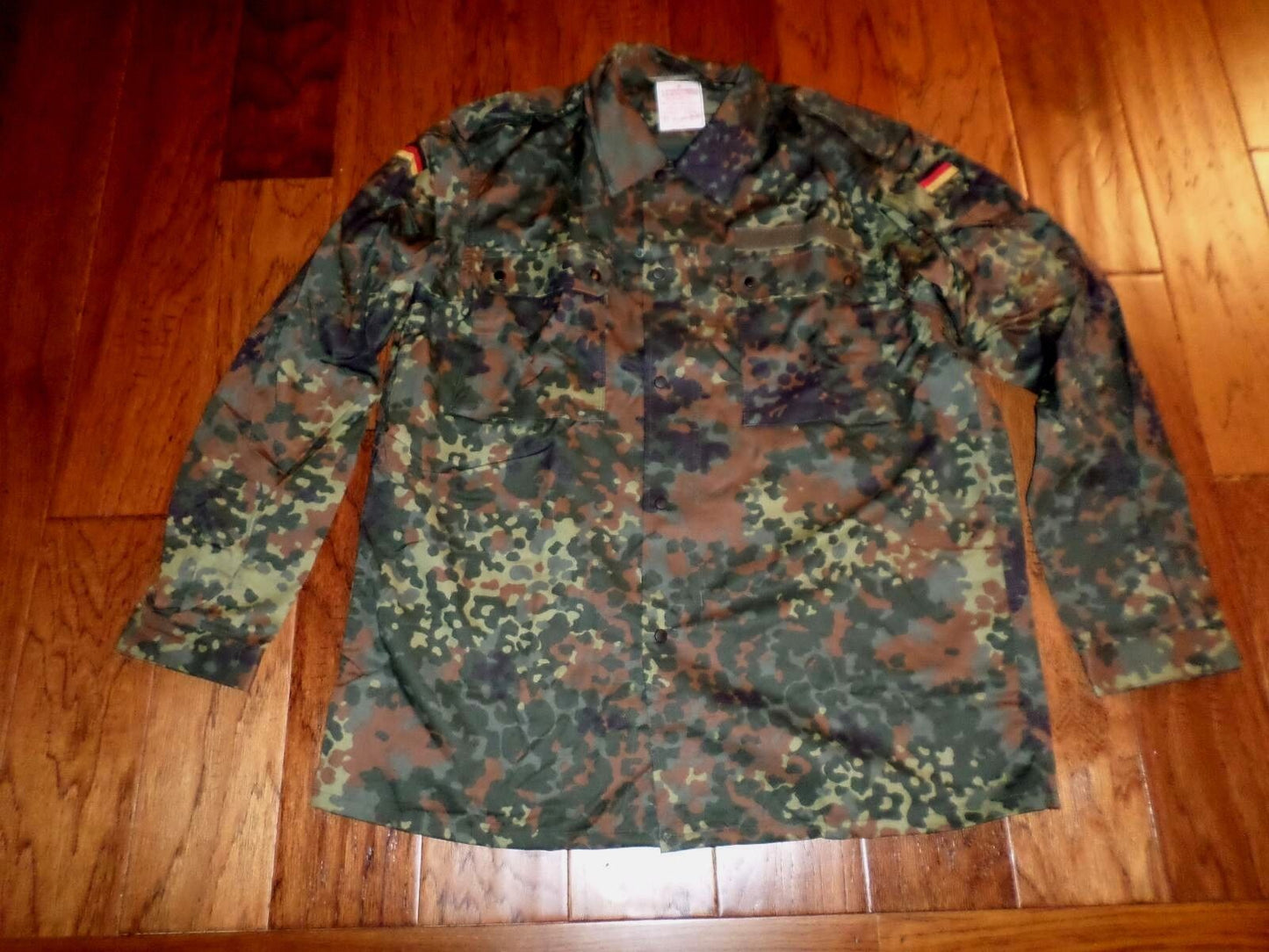 NEW GERMAN ARMY ISSUE FLECKTARN FLECK CAMOUFLAGE SHIRT/JACKET SIZE 44" LARGE