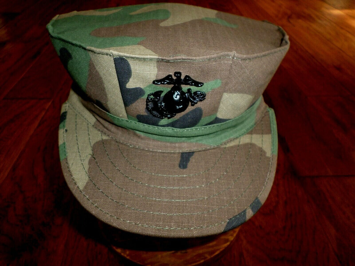 MARINE CORPS STYLE UTILITY HAT U.S.M.C WOODLAND CAP SIZE MEDIUM 7 1/4